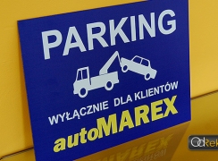 tabliczka parking wyłącznie dla klientów , zakaz parkowania tabliczka