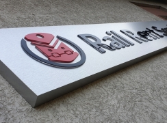 Brushed ACP silver led sign panel