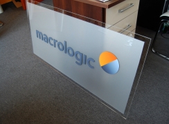 tablica szkło mrożone, tablica z logo